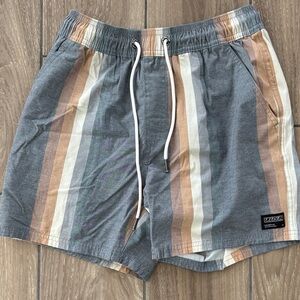 Ezekiel Men’s striped surf swim Board shorts trunks Size 31